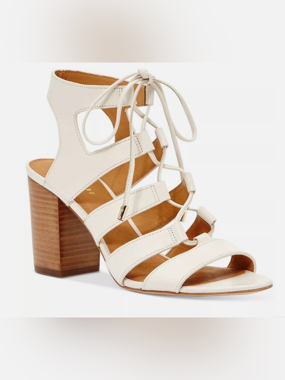 Coach Women's Larissa Semi Matte Calf Leather Heel Sandals